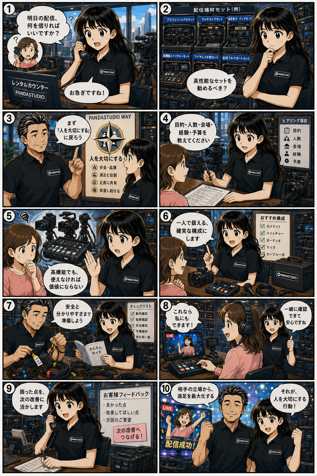 PANDASTUDIO WAY マンガ 第8話 人を大切にするレンタル術