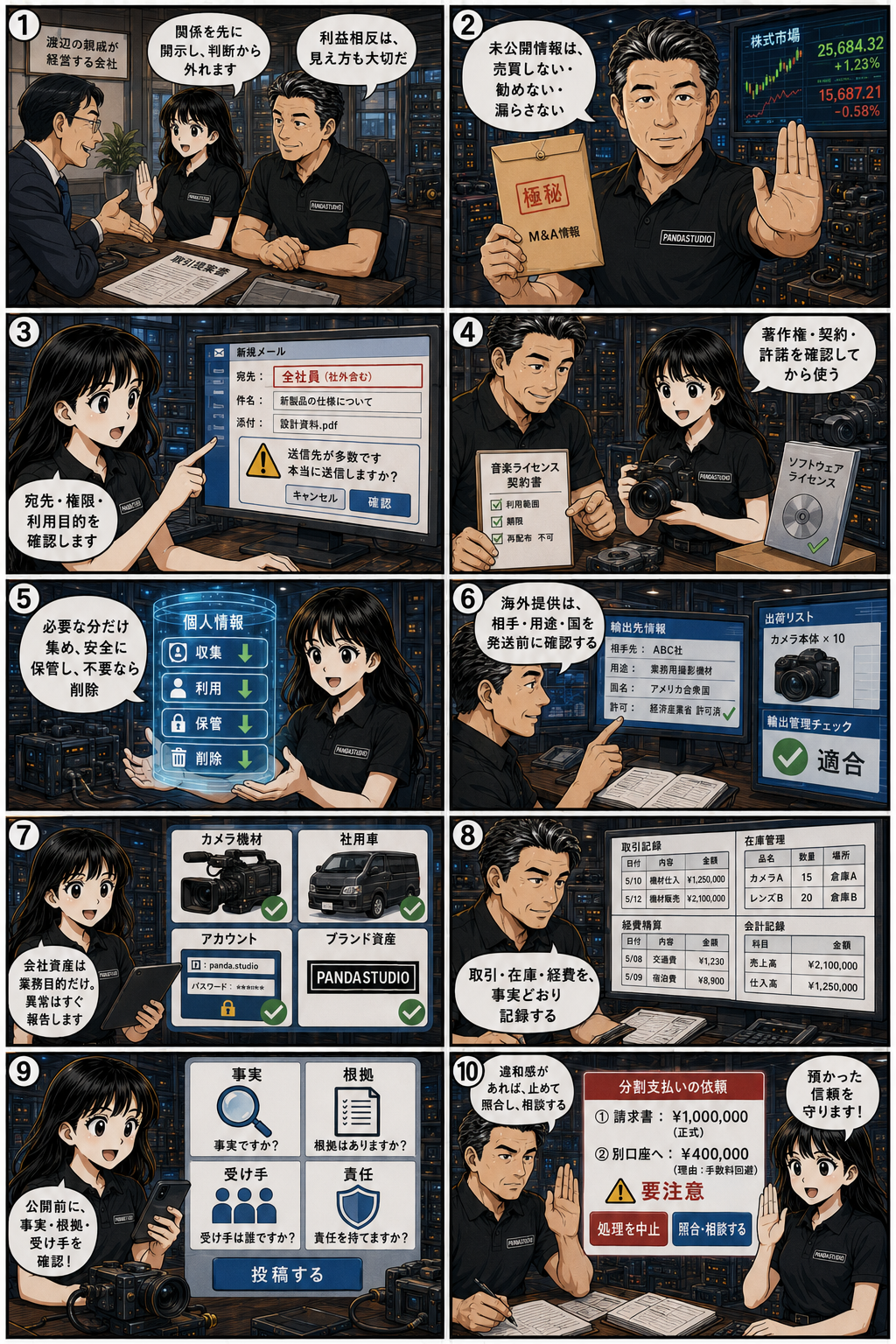 PANDASTUDIO WAY マンガ 第6話 信頼を守る10の心得